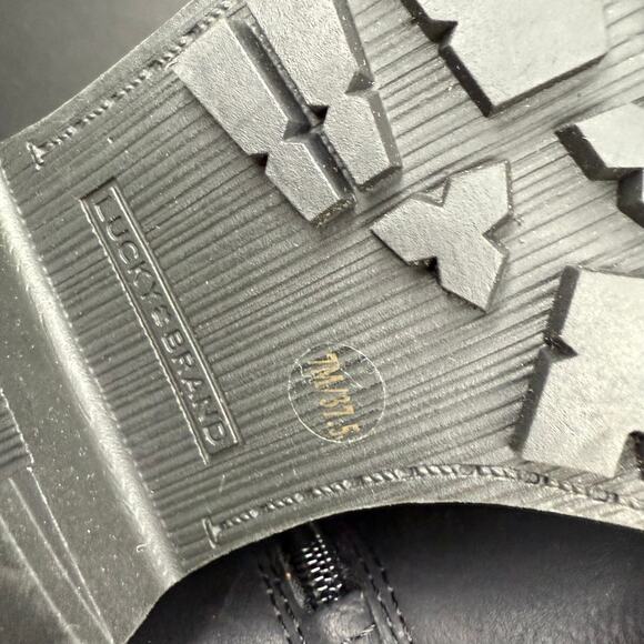 Lucky Brand Candre Double Buckle Moto Lug Sole Booties Womens Sz 7 - Picture 5 of 13